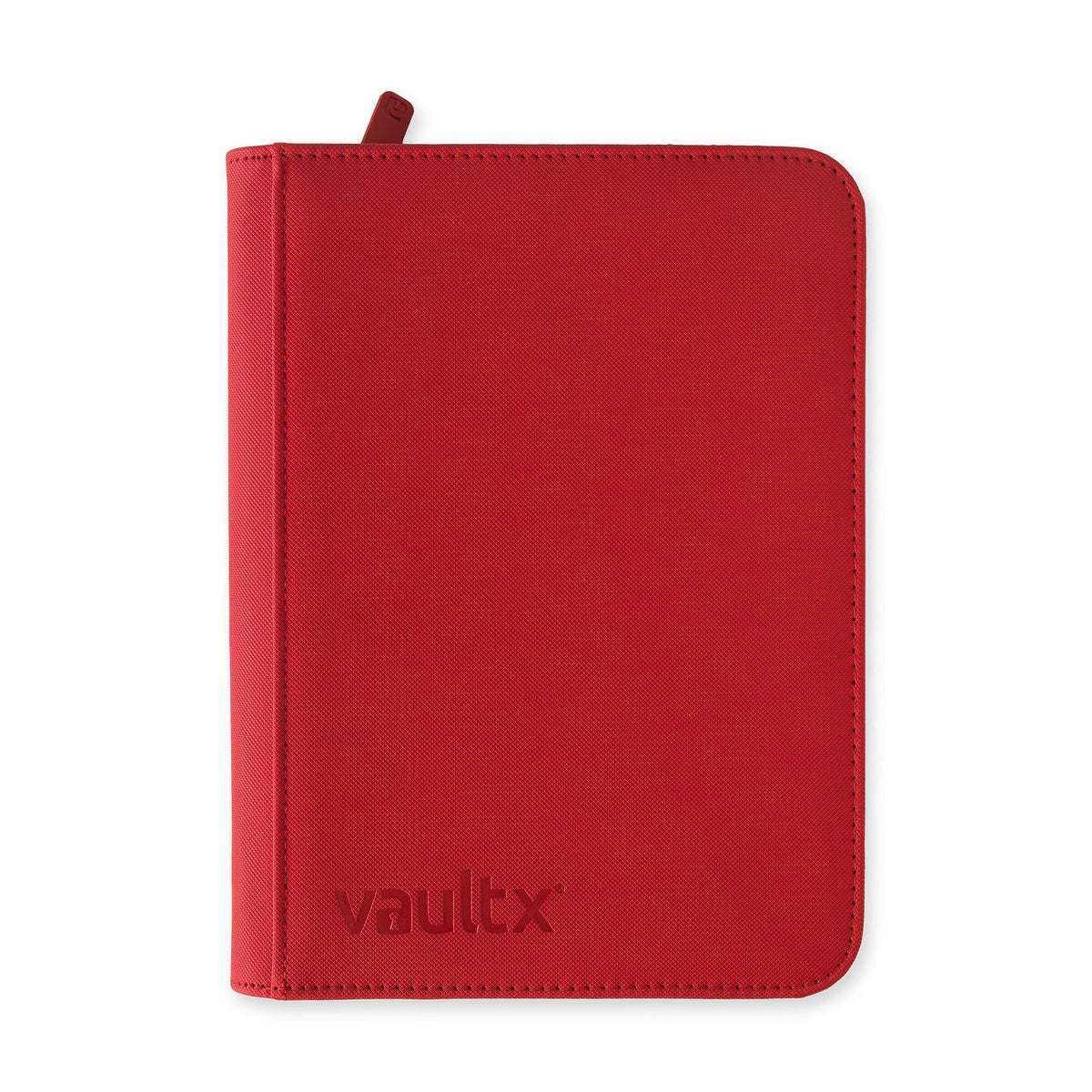 Custom - 4-Pocket Zip Binder – Fire Red front