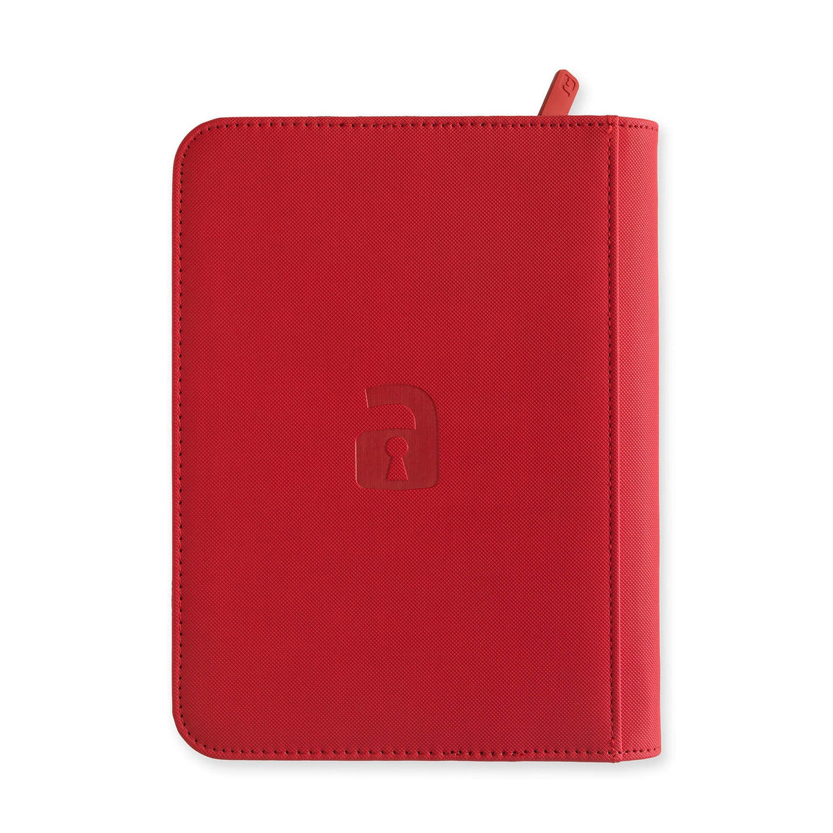 Custom - 4-Pocket Zip Binder – Fire Red back